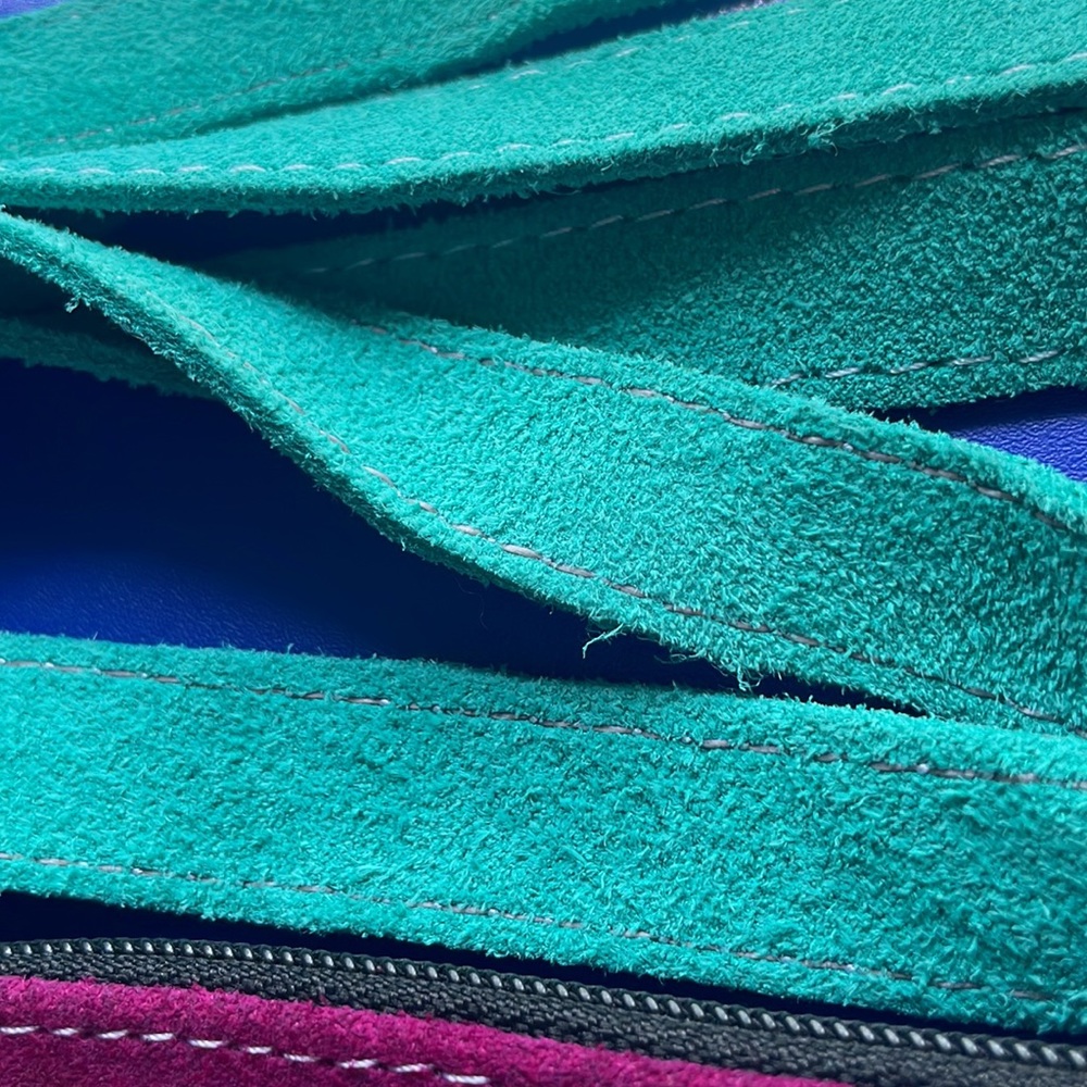 Handmade Suede Bag with Flower Detail - Picture 5 of 8